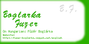 boglarka fuzer business card